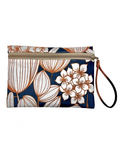 pochette fleur fond bleu