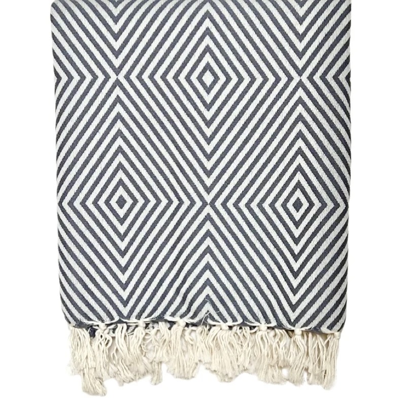 plaid losange bleu