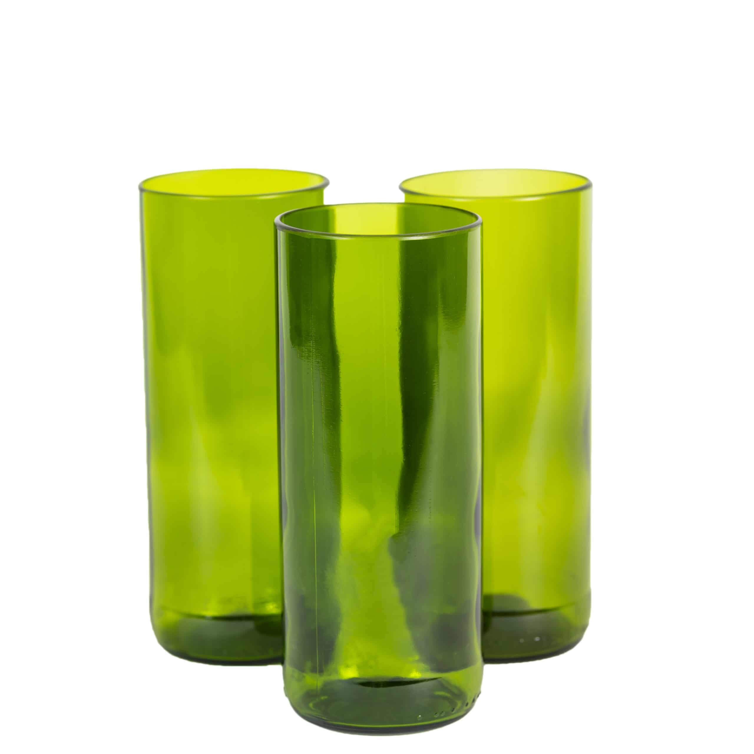 vase vert en bouteille recyclée