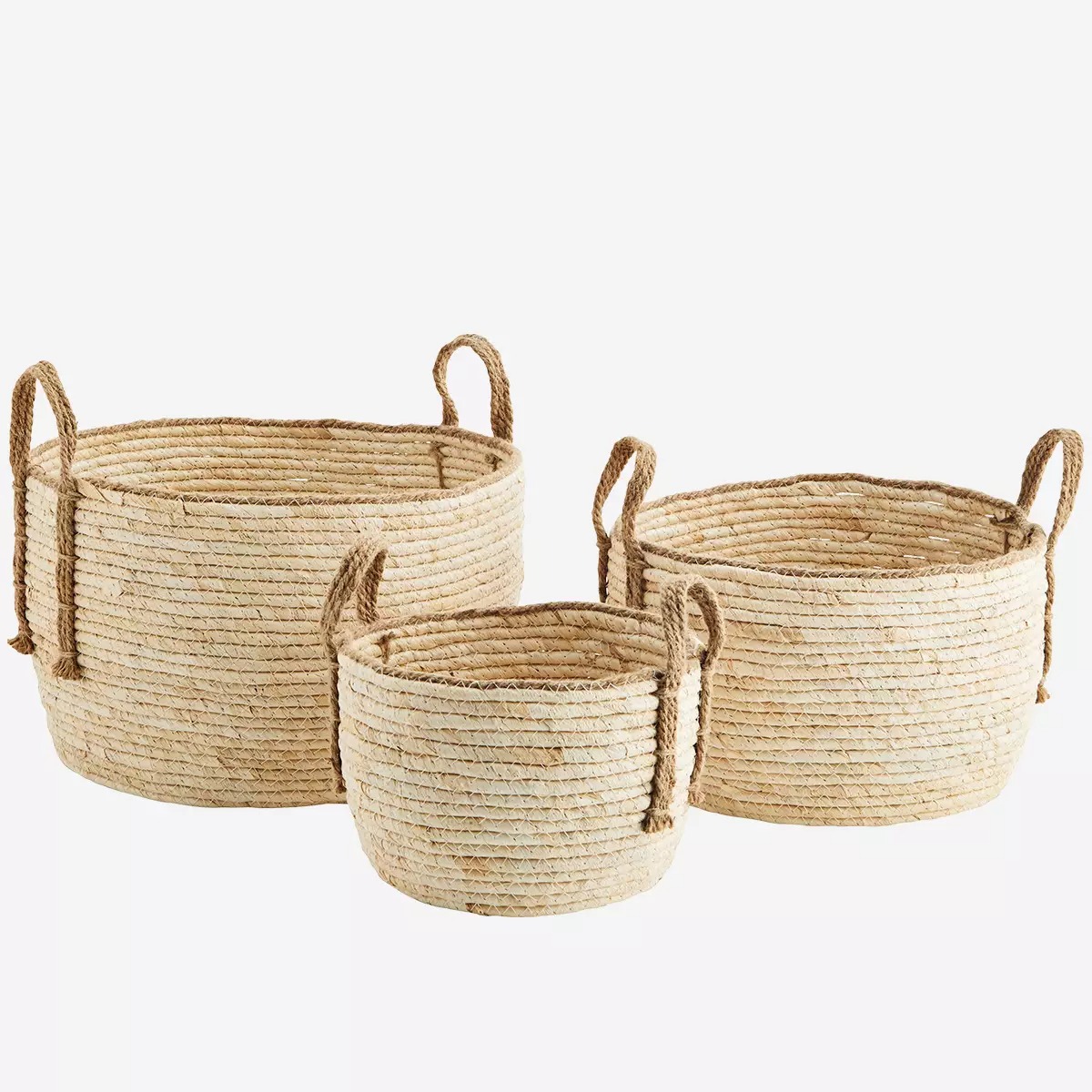 3 paniers en jute