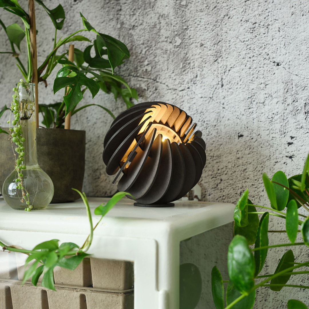 lampe boule noir