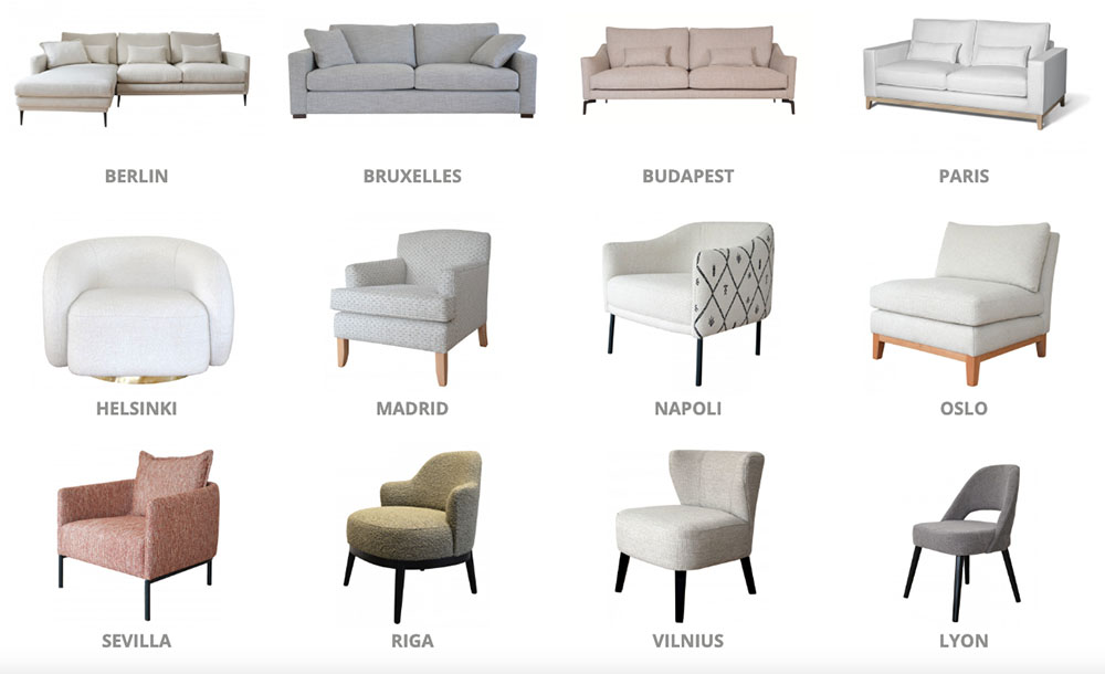 Canapés et fauteuils personnalisés de la marque Vano